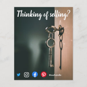 Prospectus 11,4 Cm X 14,2 Cm clé de marketing immobilier