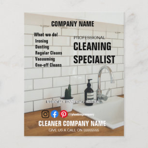 Prospectus 11,4 Cm X 14,2 Cm CLEANING SPECIALIST cleaner office plumber