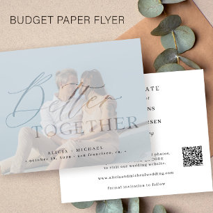 Prospectus 11,4 Cm X 14,2 Cm CODE QR budget moderne photo mariage invitation à