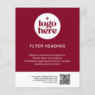 Prospectus 11,4 Cm X 14,2 Cm Code QR de texte de logo personnalisé pour le mark