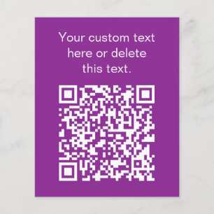 Prospectus 11,4 Cm X 14,2 Cm Code QR instantané avec l'URL de votre site web
