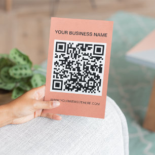 Prospectus 11,4 Cm X 14,2 Cm Code QR moderne Scannable publicité promotionnelle