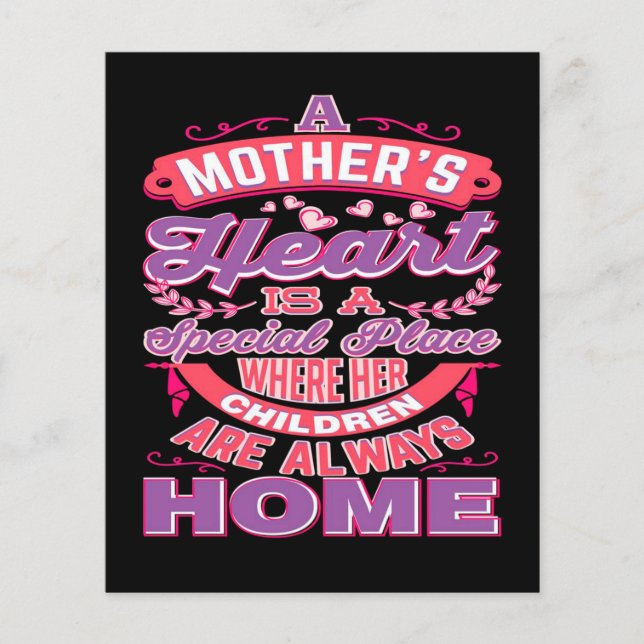 Prospectus 11,4 Cm X 14,2 Cm coeur mère (Devant)