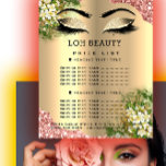 Prospectus 11,4 Cm X 14,2 Cm Coiffeur Eyelashes Maquillage Studio Tarifs<br><div class="desc">Dans le monde glamour de la beauté et du soin personnel, où chaque détail parle à votre professionnalisme et à votre art, présenter vos services avec élégance et clarté est essentiel. Présentez le Hairhabiter Eyelashes Makeup Studio Price List Flyer de Zazzle, un prospectus magnifiquement conçu qui allie sophistication et fonctionnalité,...</div>