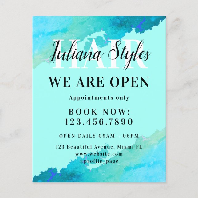 Prospectus 11,4 Cm X 14,2 Cm Coiffeuse en marbre bleu cyan (Devant)