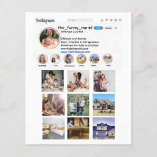 Prospectus 11,4 Cm X 14,2 Cm Collage Instagram style photo promotion