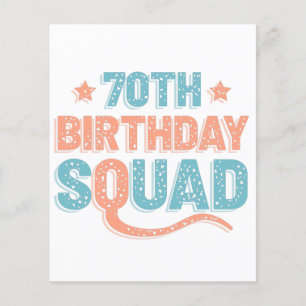 Prospectus 11,4 Cm X 14,2 Cm Colorful Distressed 70e anniversaire