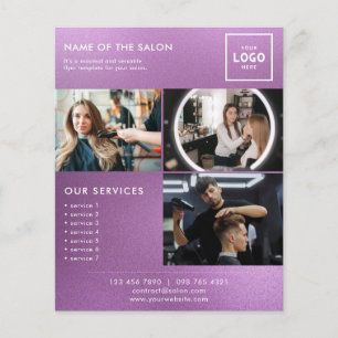 Prospectus 11,4 Cm X 14,2 Cm Conception de branding beauté moderne pour profess