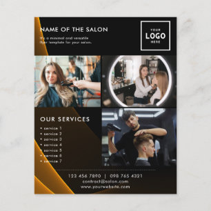 Prospectus 11,4 Cm X 14,2 Cm Conception de branding beauté moderne pour profess