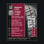 Prospectus 11,4 Cm X 14,2 Cm Conception de pneus, atelier de spécialistes Pneus<br><div class="desc">Tire Tread Design,  Tire/Tire Specialist Shop Flyer Publicité par The Carte de visite Store.</div>