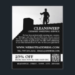Prospectus 11,4 Cm X 14,2 Cm Conception du balayage de cheminée, service de bal<br><div class="desc">Chimney Sweep Design,  Chimney Sweeping Service Publicité Circulaire par The Carte de visite Store.</div>