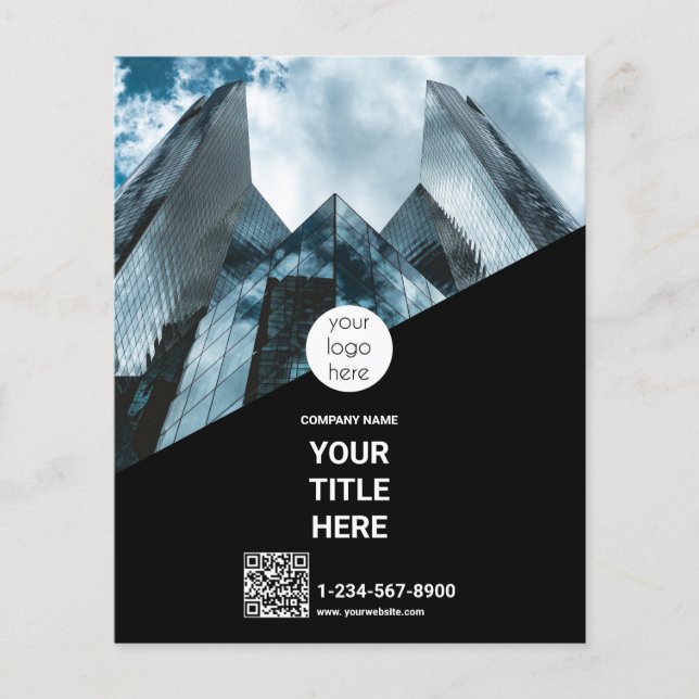 Prospectus 11,4 Cm X 14,2 Cm Conférence d'entreprise personnalisée (Devant)