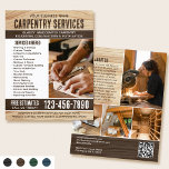 Prospectus 11,4 Cm X 14,2 Cm Construction de charpentier à grains de bois Handy<br><div class="desc">Attirer plus de clients à votre entreprise avec ce prospectus marketing élégant. Un choix parfait si vous recherchez une ambiance rustique, naturelle ou artisanale. Avec une texture à grains de bois et du lettrage rustique et audacieux, avec cinq photos pour présenter votre travail. Personnalisez le modèle avec votre nom, titre,...</div>