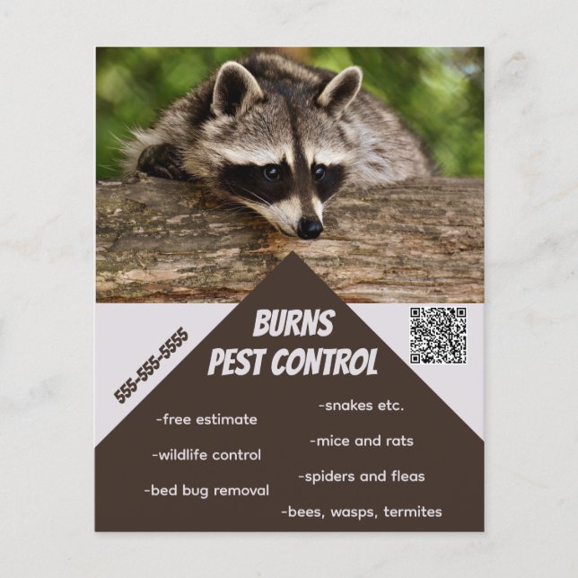 Prospectus 11,4 Cm X 14,2 Cm Contrôle antiparasitaire modifiable (Devant)