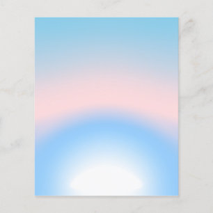 Prospectus 11,4 Cm X 14,2 Cm Couleurs de dégradé radial bleu pastel et rose
