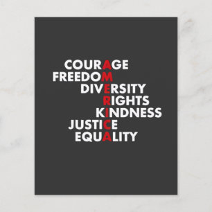 Prospectus 11,4 Cm X 14,2 Cm Courage Liberté Droits Diversité