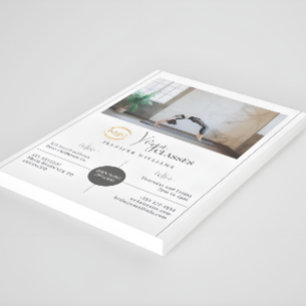 Prospectus 11,4 Cm X 14,2 Cm Cours d'instructeur de yoga Logo photo personnalis