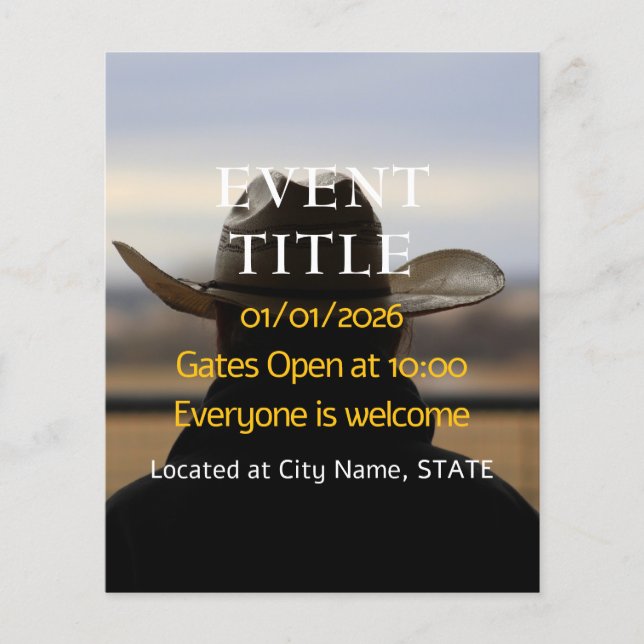 Prospectus 11,4 Cm X 14,2 Cm Cowboy Ranch Rural flyer (Devant)