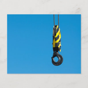 Prospectus 11,4 Cm X 14,2 Cm Crane hook with yellow and black stripes hang