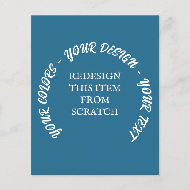 Prospectus 11,4 Cm X 14,2 Cm Créez votre propre (Devant)