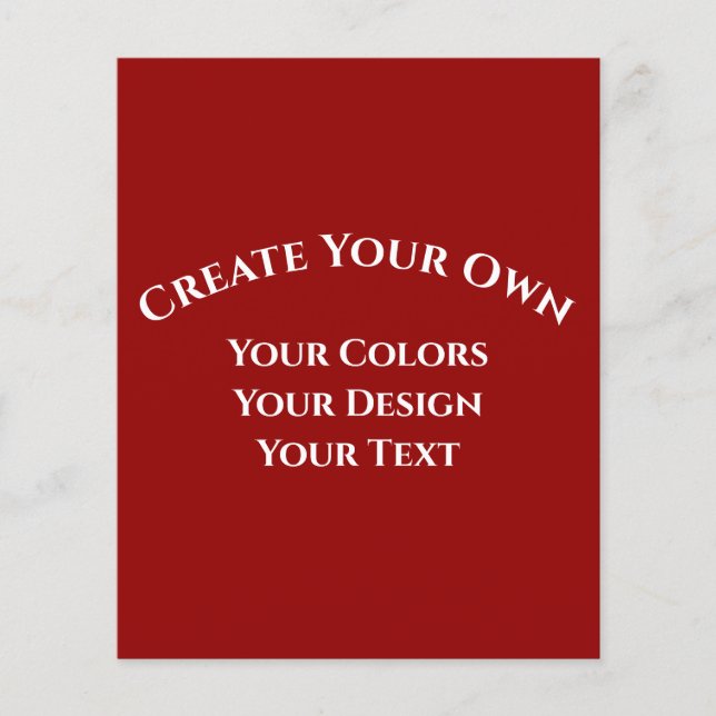 Prospectus 11,4 Cm X 14,2 Cm Créez votre propre (Devant)