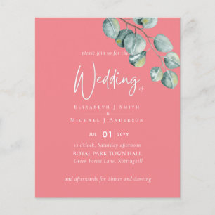 Prospectus 11,4 Cm X 14,2 Cm Créez Votre Propre Carte de Mariage BLUSHROSE Euca