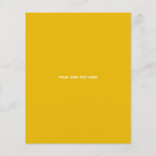 Prospectus 11,4 Cm X 14,2 Cm Créez Votre Propre Conception Personnalisée Jaune