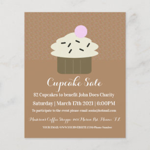 Prospectus 11,4 Cm X 14,2 Cm Cupcake Baking Charity Event