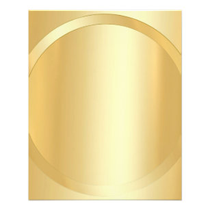 Prospectus 11,4 Cm X 14,2 Cm Custom Faux Gold Glamour Ajouter Votre Modèle De T