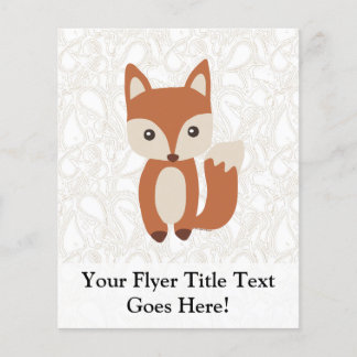 Prospectus 11,4 Cm X 14,2 Cm Cute Baby Fox