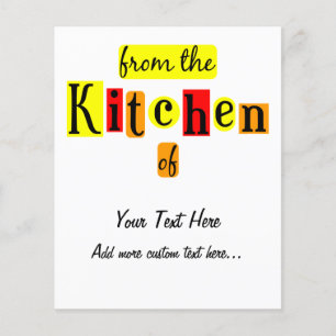 Prospectus 11,4 Cm X 14,2 Cm De la cuisine du Flyer de rétro-emballage personna