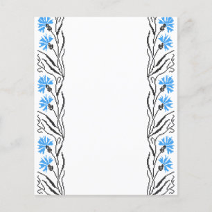 Prospectus 11,4 Cm X 14,2 Cm Décor croix de Cornflower bleu
