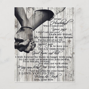 Prospectus 11,4 Cm X 14,2 Cm Décoration familiale, Lettre à mon mari