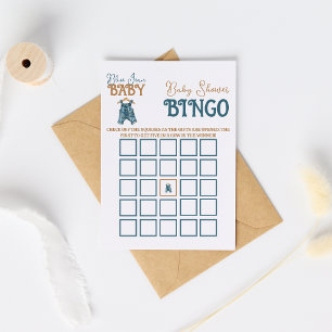 Prospectus 11,4 Cm X 14,2 Cm Denim Boy Blue Jean Baby shower Bingo Jeu