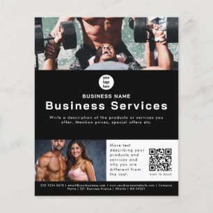 Prospectus 11,4 Cm X 14,2 Cm Dépliant publicitaire Vente Promotionnel Gym Fitne