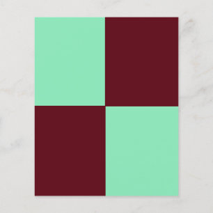 Prospectus 11,4 Cm X 14,2 Cm Dépliant vert et marron réglable