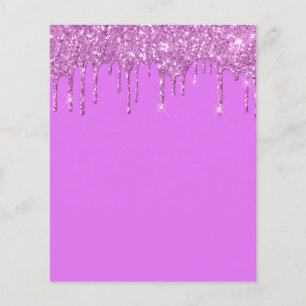 Prospectus 11,4 Cm X 14,2 Cm Dépliant vierge violet élégant