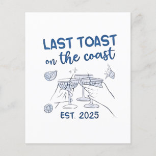 Prospectus 11,4 Cm X 14,2 Cm Dernier toast sur la Côte Est 2025