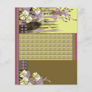 Prospectus 11,4 Cm X 14,2 Cm design d'un vase avec des fleurs dedans