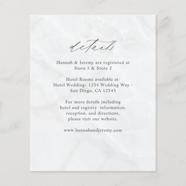 Prospectus 11,4 Cm X 14,2 Cm Détails du marbre budgétaire (Devant)