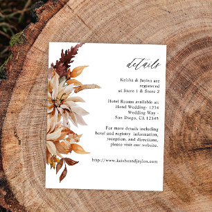 Prospectus 11,4 Cm X 14,2 Cm Détails Floraux Beige Économiques Automne