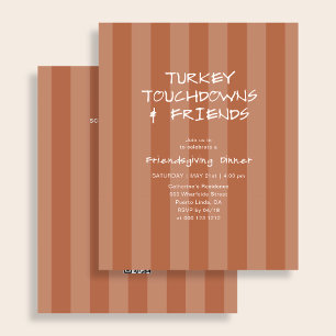 Prospectus 11,4 Cm X 14,2 Cm Dinde de Friendsgiving touchdown orange à petit bu