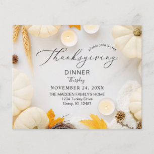 Prospectus 11,4 Cm X 14,2 Cm Dîner Citrouille Thanksgiving Budget Cosy
