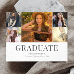Prospectus 11,4 Cm X 14,2 Cm Diplômé Moderne 6 Photo<br><div class="desc">Moderne faire-part de Graduation avec 6 photo.</div>
