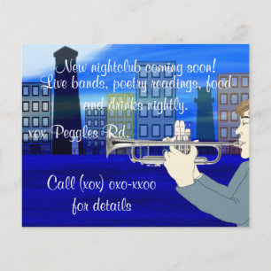 Prospectus 11,4 Cm X 14,2 Cm Discothèque Jazz Flyer