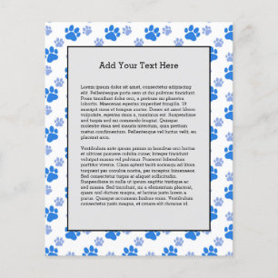 Prospectus 11,4 Cm X 14,2 Cm Dog Paw Print Simple Animal Lover Cute Puppies