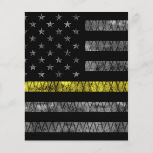 Prospectus 11,4 Cm X 14,2 Cm Drapeau de ligne jaune mince dispatcher