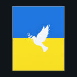 Prospectus 11,4 Cm X 14,2 Cm Drapeau d'Ukraine - Dove of Peace - Freedom - Peac<br><div class="desc">Ukraine - Peace - Ukrainian Flag - Freedom Support - Solidarity - Strong Together - Freedom Victory ! Let's make the world a better place - everybody together ! A better world begins - depends - needs YOU too ! You can transfer to 1000 Zazzle products. Resize and move or...</div>
