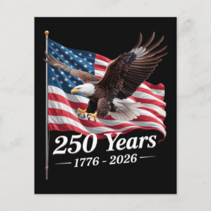 Prospectus 11,4 Cm X 14,2 Cm Drapeau USA 250 Ans Aigle 1776-2026