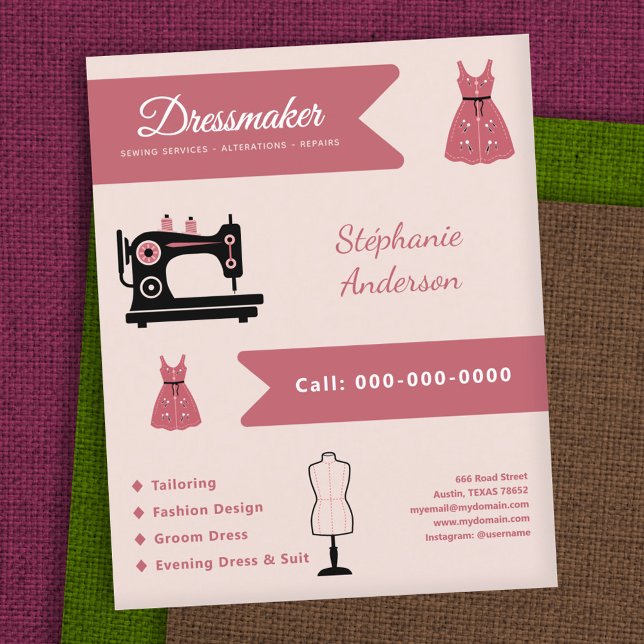 Prospectus 11,4 Cm X 14,2 Cm Dresseur (Dressmaker Flyer)
